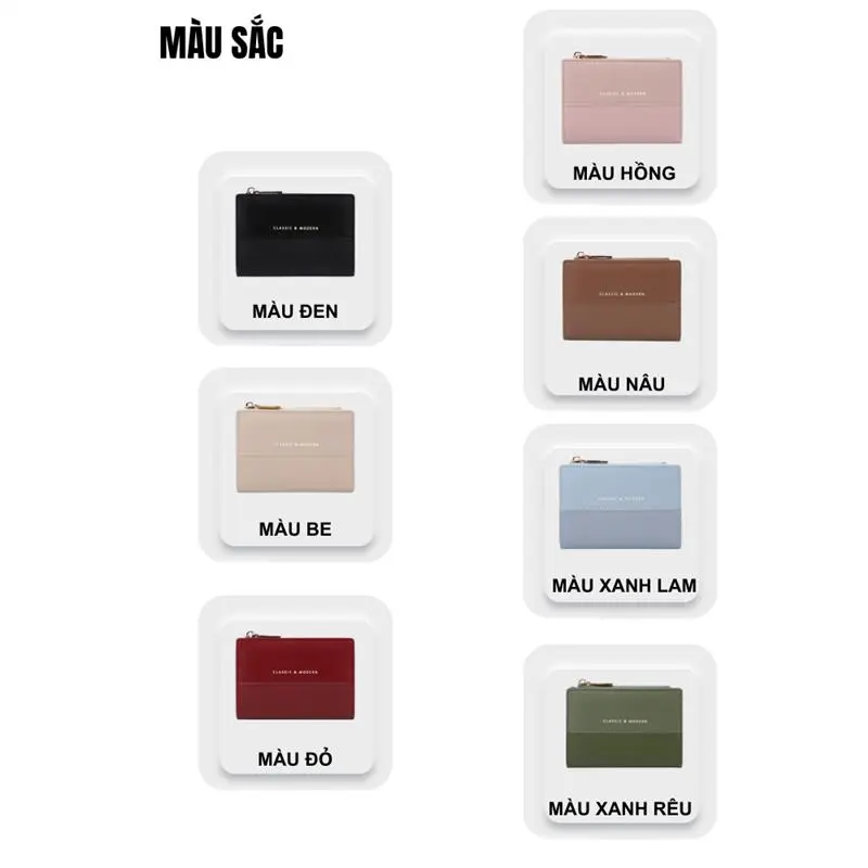 {WWK backpack} Ví Nữ Ngắn Mini Cầm Tay TAILIAN Đựng Tiền Đựng Thẻ Nhỏ Gọn Da Cao Cấp Cực Đẹp TL76 - Micocah Mall Wallet Kem 1