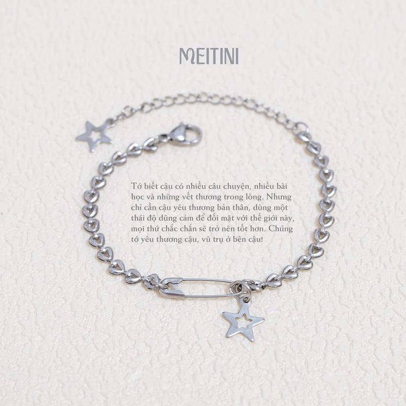 Vòng tay SAFETY PIN vòng tay nhắc nhở 44 - THÉP KHÔNG GỈ - Meitini World - Vòng tay chữa lành | Vòng tay cặp đôi - Tình bạn |