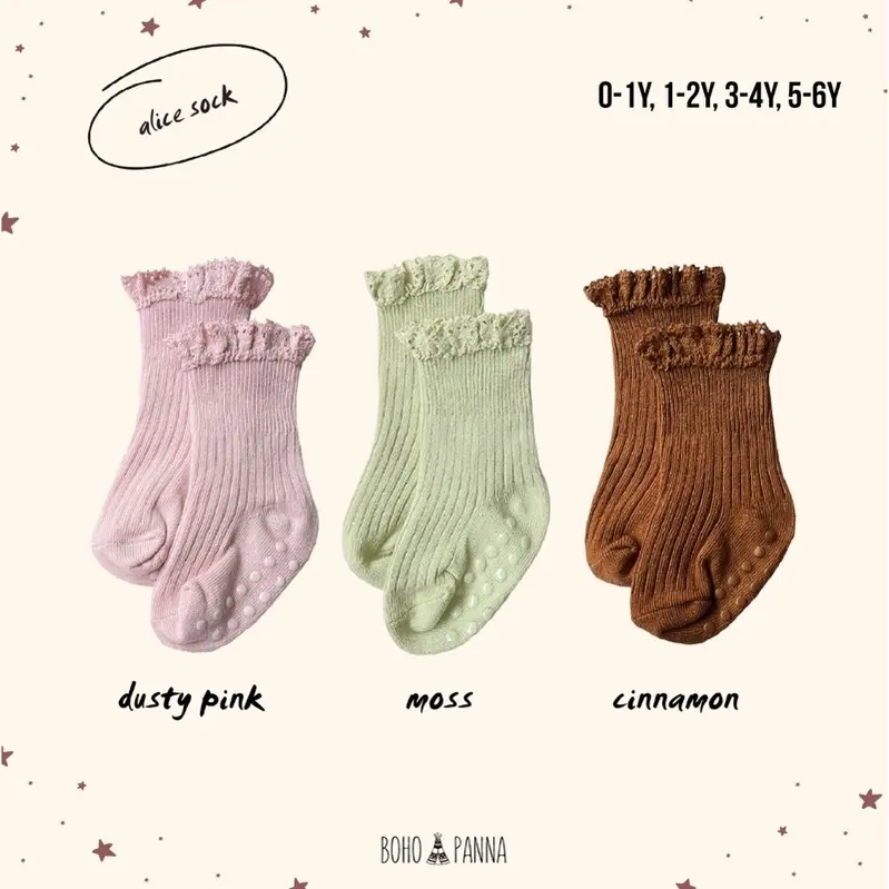 BOHOPANNA CURLY SOCK / ALICE SOCK / RUFFLE SOCKS/ KAOS KAKI ANAK/ GIRLS SOCKS 5