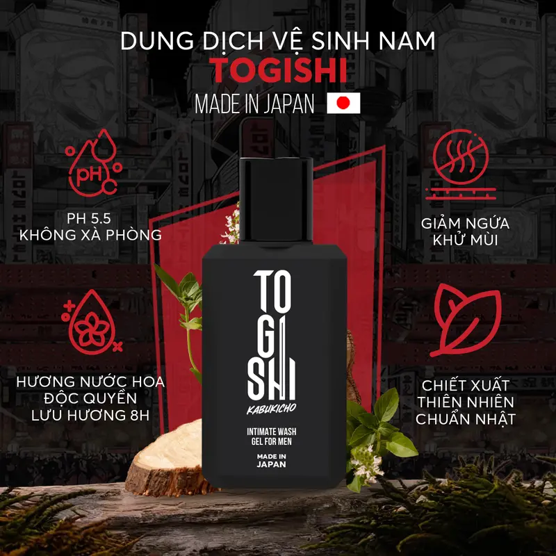 [MỚI] Dung dịch vệ sinh nam Togishi - Made in Japan, hương rừng sâu quyến rũ 100ml 2