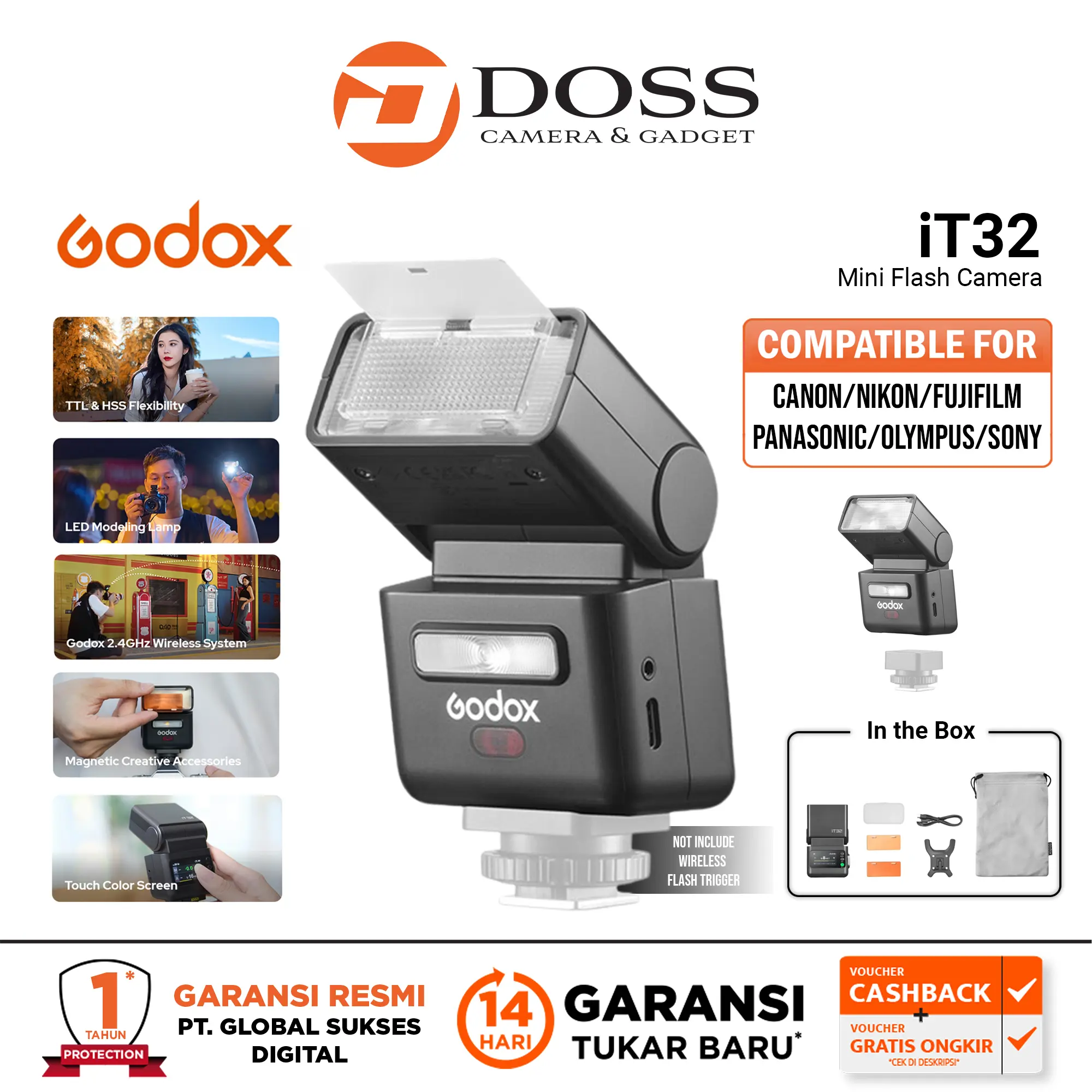 Godox IT32 iFlash TTL Camera Flash Mini IT 32 Flash Kamera