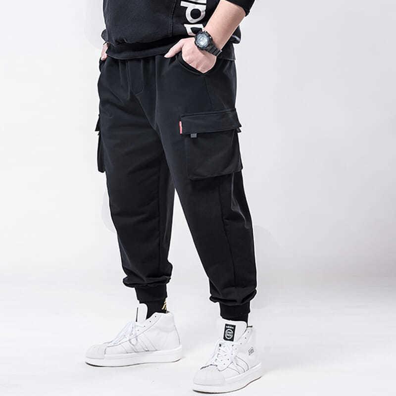 Product Introduction of Large Size Cargo Pants, Loose, Multiple Pockets, Stretchable, Jogger Pants, For Men, Available in Sizes M-8XL Loose Cargo 4