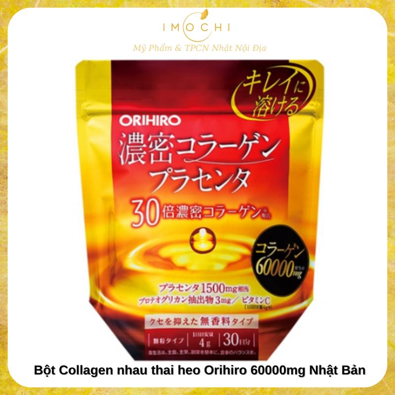 Bột Collagen Nhau Thai Heo Orihiro 60000mg Nhật Bản