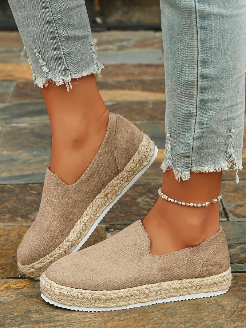 Product Introduction of Women's Simple Comfortable Slip on Flatform Shoes, Casual Round Toe Shoes for Summer, Lightweight Breathable Shoes for Daily Wear 11
