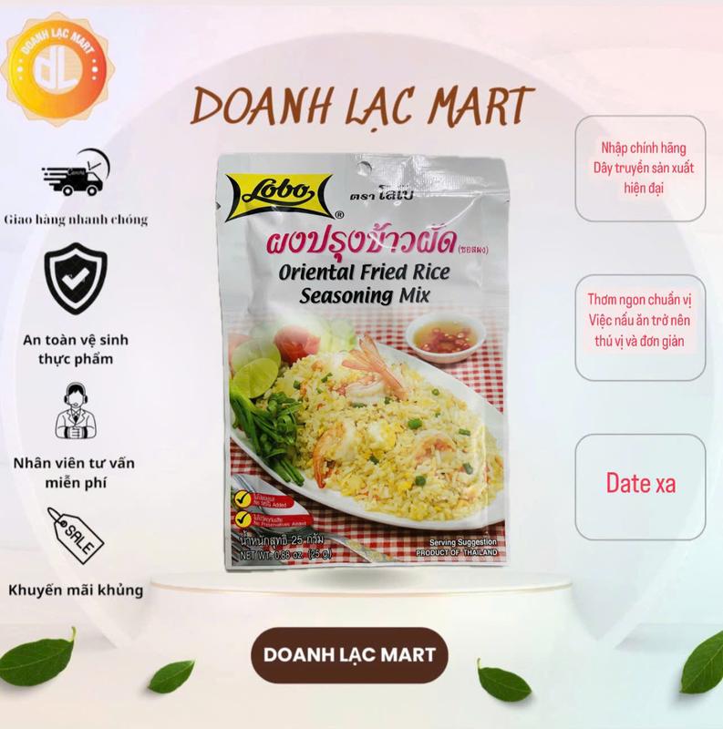 Gói gia vị chiên cơm 25gr Lobo Thái Lan - Oriental Fried Rice Seasoning Mix - Cay