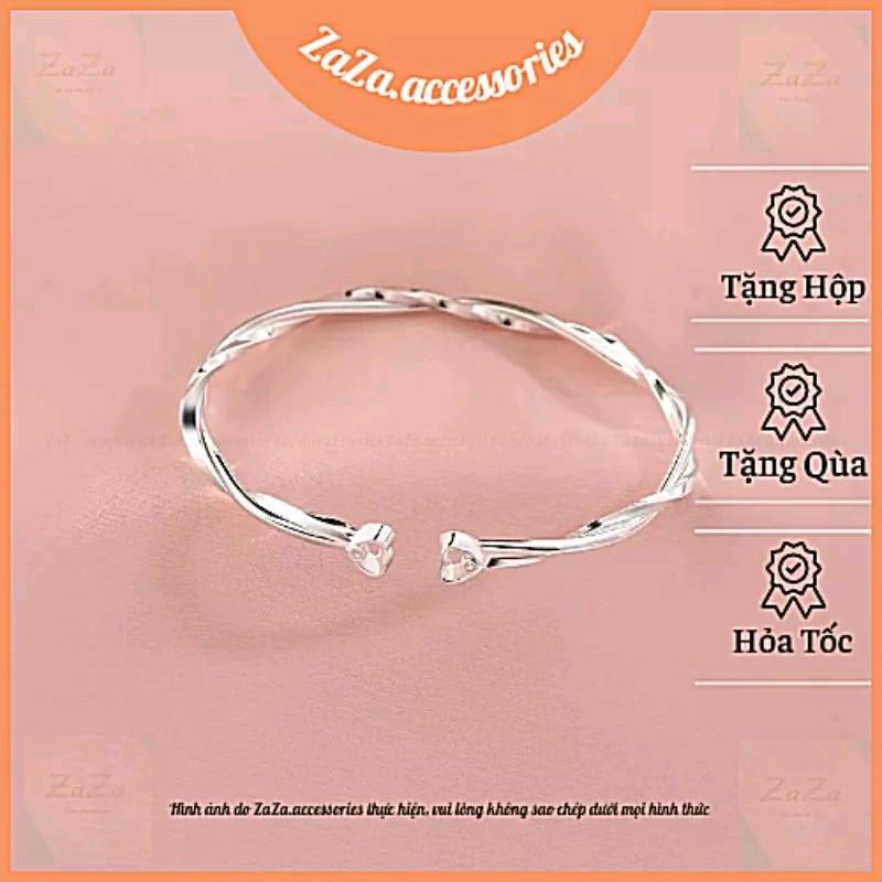 Lắc Tay Nam Nữ, Vòng Tay Nữ Nam Cuff Sóng basic có thể đeo đôi, đeo nhóm ZaZa.accessories