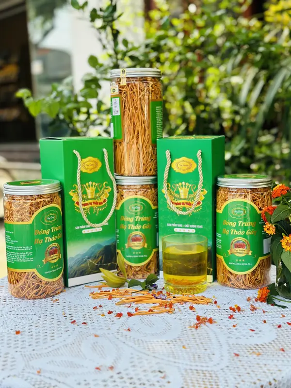Com Bo 2h đông trùng hạ thảo Huy Cương  hàng gãy sấy thăng hoa  mỗi hộp 50g(Mua combo 2h được tặng thêm 1 gói vụn 10g) 7