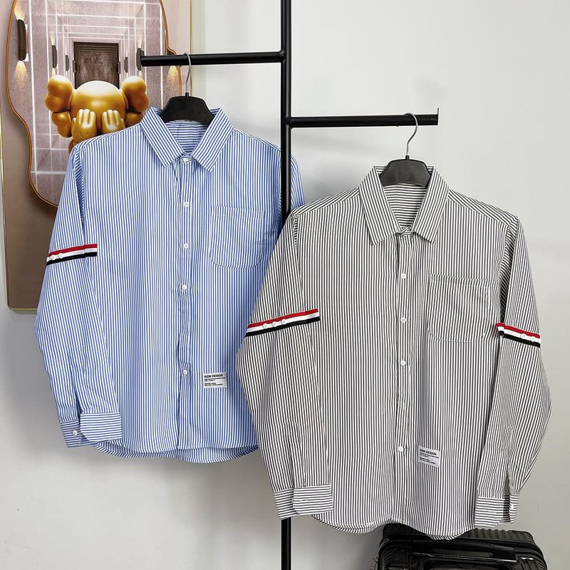  Áo sơ mi nam nữ tay dài vải lụa phối Sọc mẫu bán chạy chuẩn form co dãn thoáng mát Mensewar Menswear 