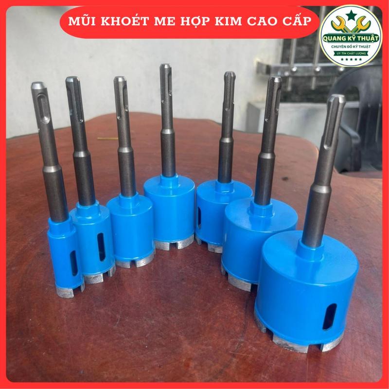 Mũi khoan khoét tường me cao cấp, gạch kính,đá hoa cương,tường( Có chân lục và chân bê tông dài 11cm, 15cm, 20cm)