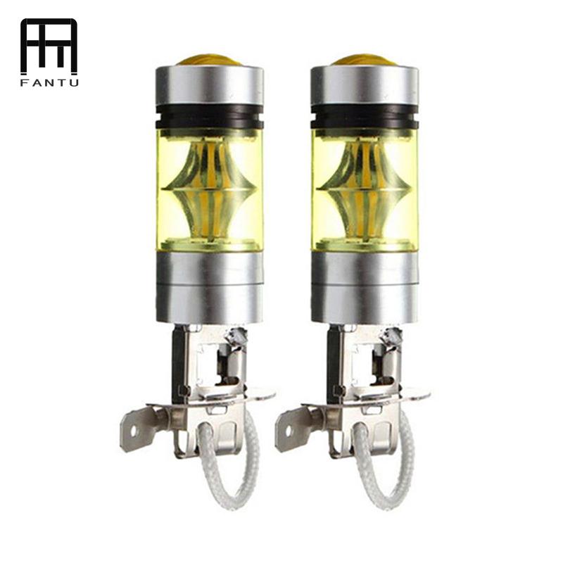Đèn sương mù LED, FANMAODZ, 100W H3, Bóng đèn lái xe, 12 / 24V, Đèn pha, Phụ kiện ô tô, Thích hợp cho đèn sương mù 0