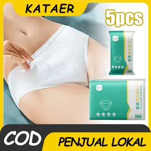 Disposable Panties Wanita 5pcs Celana Dalam Sekali Pakai Pakaian Dalam Travel Perempuan Daleman Sekali Pakai untuk Ibu Melahirkan dan Pasca Operasi