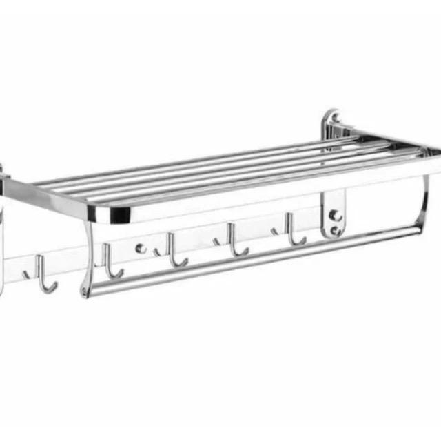  ￼Vắt khăn nhà tắm inox 304 kệ để khăn nhà tắm thanh vắt khăn móc treo quần áo vắt khăn nhà tắm gấp đa năng inox 304 
