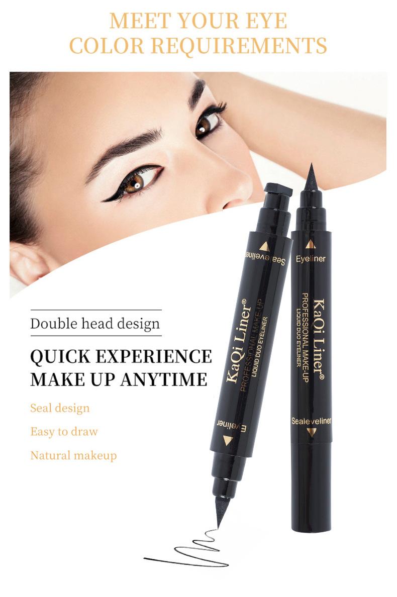 Product Introduction of Double Head Seal Eyeliner Waterproof non-smudging Delta Wing Tail Seal Eyeliner 15