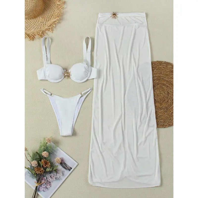 3-Piece Sexy European-Style Women Bikini Swimwear Summer 3