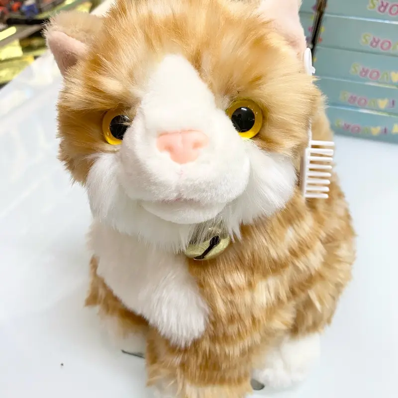 Boneka Cleo Cat 10' boneka Kucing kalung lonceng kepala nengok lucu bagus mirip asli (05020455) by seulgi Dolls Toys Mainan 8