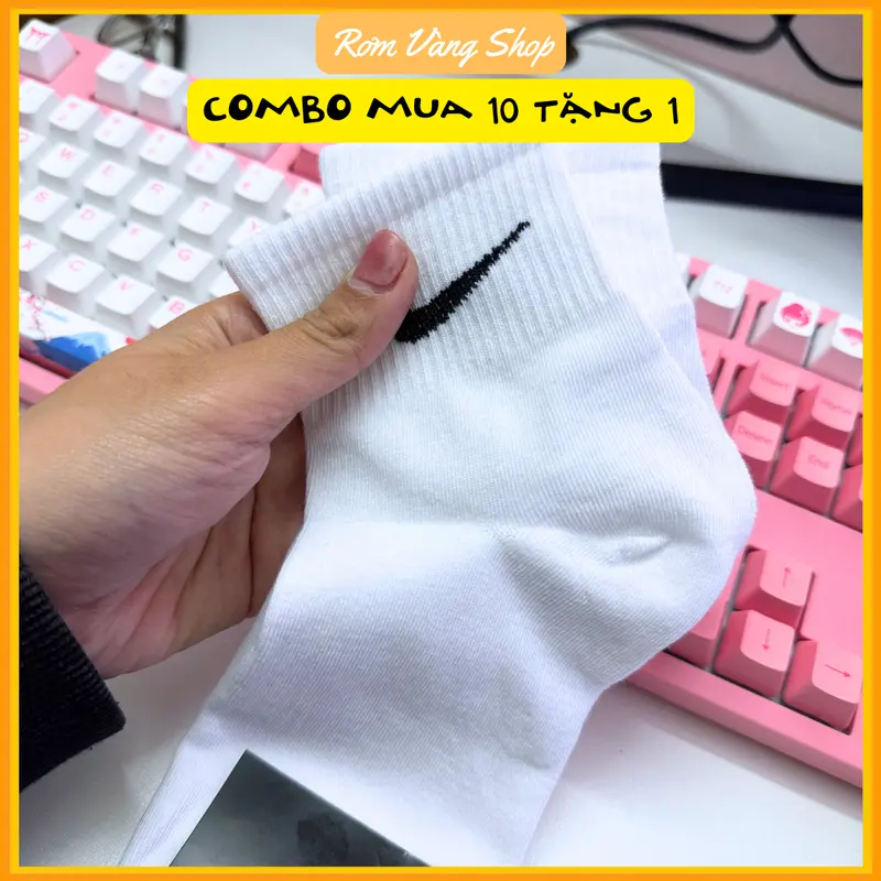 [ COMBO 10 ĐÔI TẤT] NAI NAM NỮ ĐEO DỆT KIM DÀY DẶN, THOÁNG KHÍ, CHỐNG MÙI HÔI 0