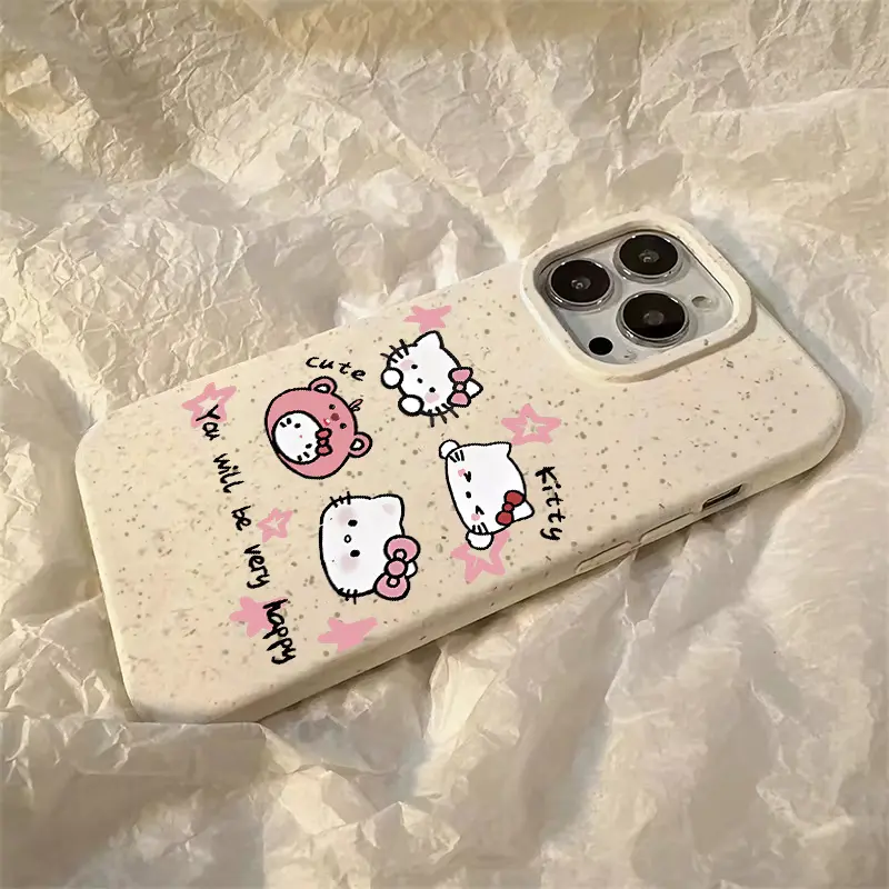 Ốp Điện Thoại, Cá Nhân Hóa, Họa Tiết Hello Kitty Loopy Ngôi Sao Màu Hồng, Tương Thích Với IPhone 15 13 14 16 12 11 X XR Xs Max 7 / 8 Plus Se2020, Làm Bằng Silicon, Chống Sốc Và Rơi, Vỏ Bảo Vệ 6