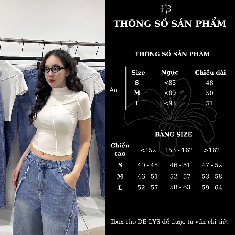 Áo Croptop Nữ Phối Gân Ngắn Tay Nhiều Màu Delys DLAC228 7