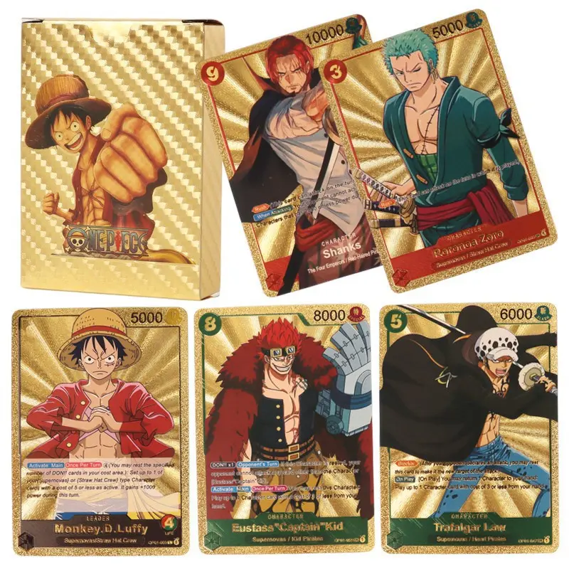55pcs ONE PIECE Gold Card Luffy Zoro Nami Robin Metal Card Game Collection Toy Birthday Gift - TikTok Shop Philippines 55pcs ONE PIECE Gold Card Luffy Zoro Nami Robin Metal Card Game Collection Toy Birthday Gift - TikTok Shop Philippines