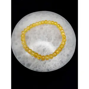 Gelang Batu Flower Amber Damar Madu HuPo Full Natural 4A 6mm C1454