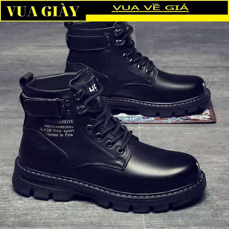 Giày Nam Thể Thao Cổ Cao Mẫu Mới 2023 Chất Da Lì Kiểu Dáng Đơn giản Dễ Đi Phong Cách - 522, Q01 Cao Su Shoes Boots Jean Chelsea Boots