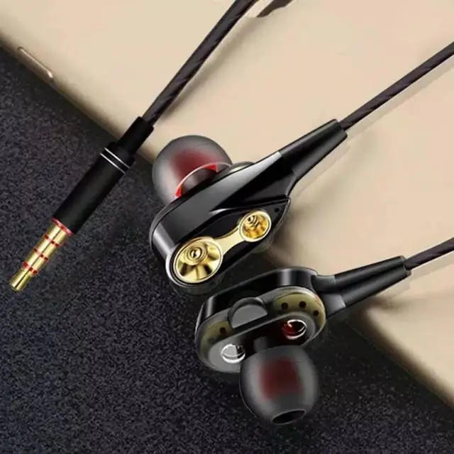 Headset Bass Murah / Headset Sporty / Earphone Bass / Headset Murah Bisa buat telpon Merah Earphones