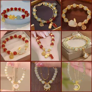 Model China Klasik Gelang Tangan Jade Imitasi - Hadiah Sempurna Untuk Pacar/Sahabat