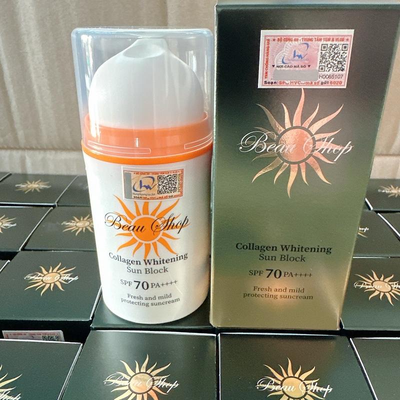 Kem chống nắng Beauty ,nâng tông Sunscreen Sun Cream Collagen Nữ 2
