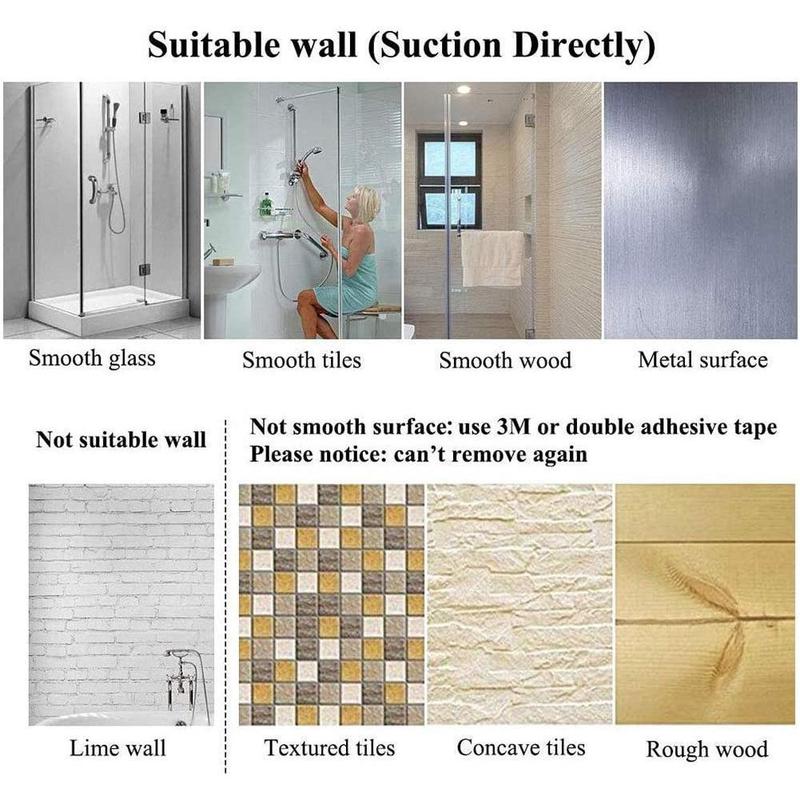 Suction Shower Head Handset Holder Bathroom Adjustable AU Bracket 7