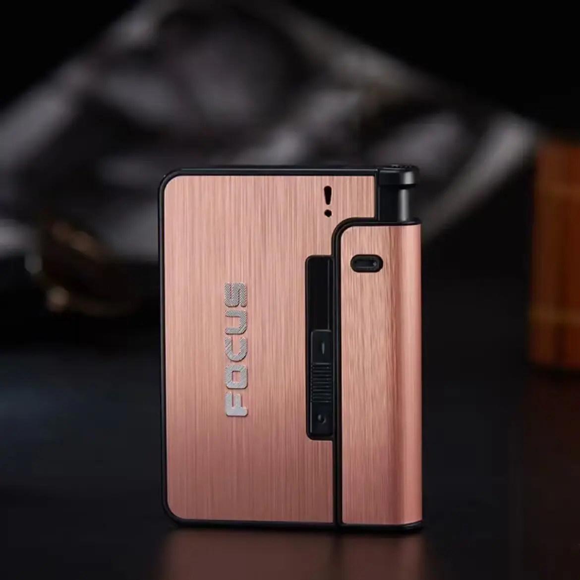 Gift Walang lighter SMALL BOX Portable Metal Creative Automatic Holder Box FOCUH CASE BOX Without lighter