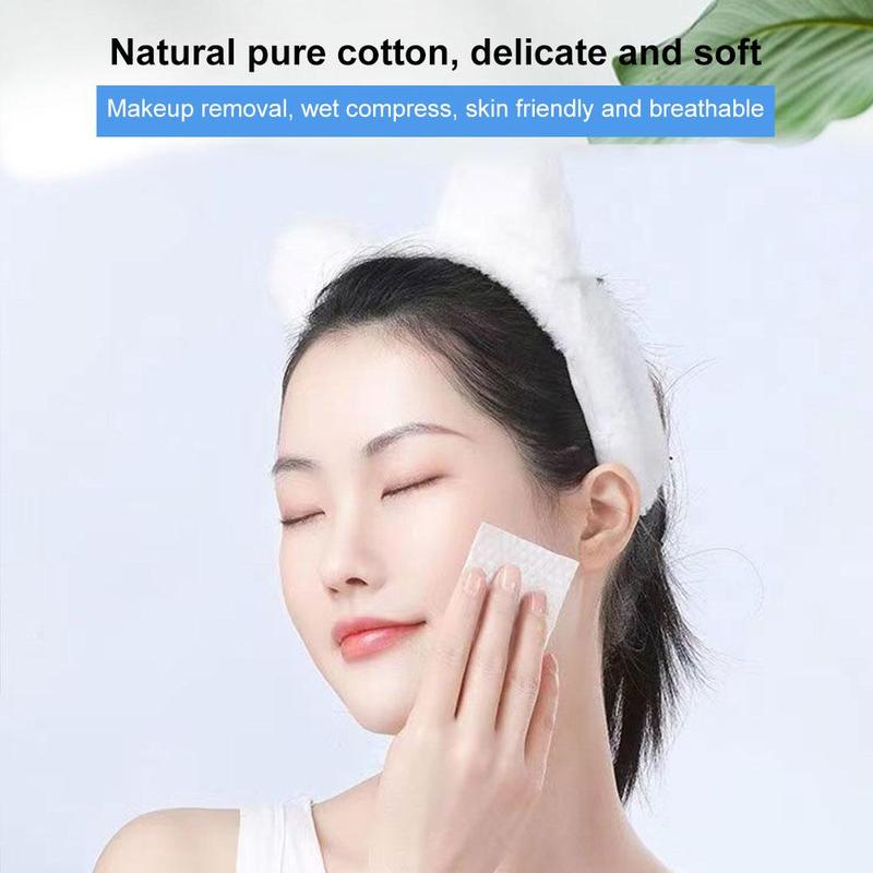 Product Introduction of 600 Pcs Makeup Cotton Round Square Cotton Pads Makeup Remover Pads F1J8 30