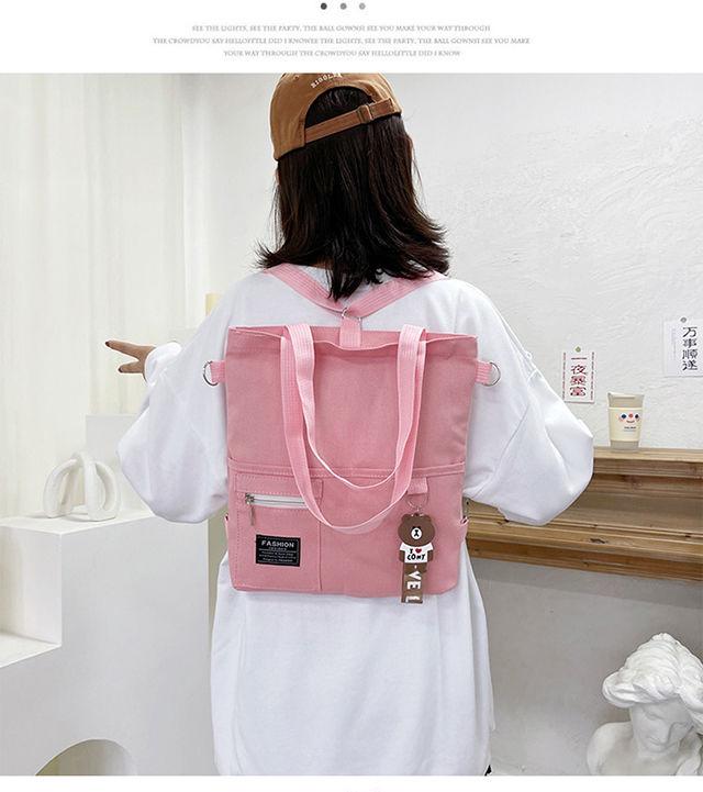 Product Introduction of [In Stock] Shoulder Bag, Handbag, Crossbody, Canvas Material, Fashion, Cute, Campus, Large Capacity 13