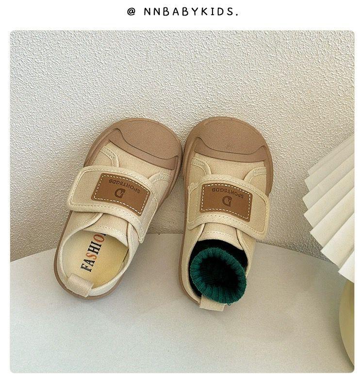 Product Introduction of 2025 [2057 People Collected] Korean Style Children's Canvas Shoes Spring and Autumn New Boys' Low-top Sneakers Girls' Open-toe Cloth Shoes Velcro Indoor Shoes 13