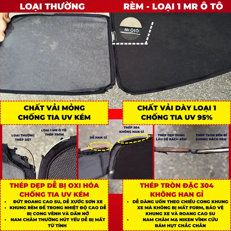Rèm Che Nắng Xe TOYOTA VELOZ Loại 1 Mr.OTO Chống Tia, UV Tia Cực Tím Bảo Hành 2 Năm [ Tặng Khăn Lông Cừu ] 7