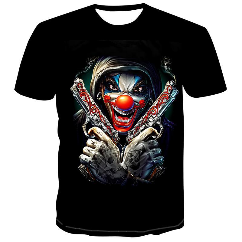 Áo Thun Polyester, Phong Cách Thường Ngày Cho Nam, In Hình Joker Ngọn Giáo Đôi, Thoáng Khí, Thích Hợp Cho Quần Áo Mùa, Áo Nam