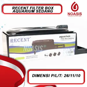 RECENT Box Filter Medium Aquarium Aquascape Filter Box Medium Box Kosong Sedang