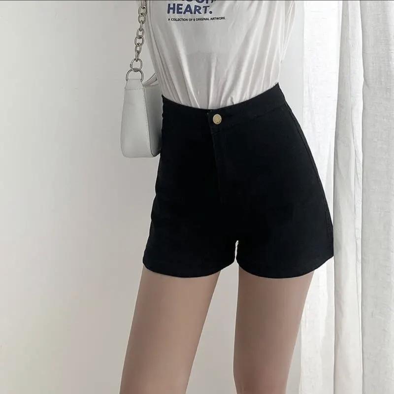 Product Introduction of Quần đùi nữ lưng cao chất vải kaki co dãn nhẹ hack dáng phong cách basic dễ phối đồ BBKK1 Trắng Women Pants Jean Nhung 14