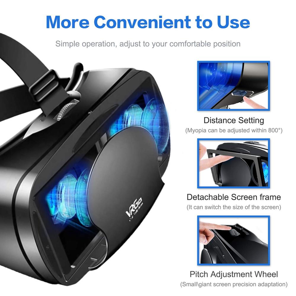 3D VR Headset Box Virtual Reality Helmet with Remote Control Smart Viar Goggles Devices For 5 7inch Cell Phone Smartphones - Image 2