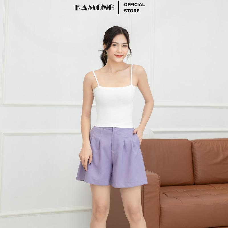 Áo hai dây thun nữ cao cấp KAMONG vải cotton 100% co dãn tốt A133 2