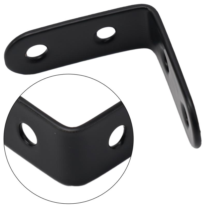 【In Stock】 18pcs Corner  Sets Black Stainless Steel 90 Degree Right Angle Brackets 8