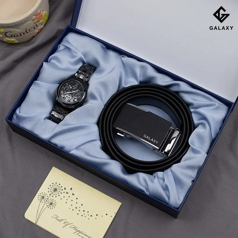 Set Thắt Lưng Nam Kèm Đồng Hồ Nam Combo Dây Nịt Nam Quà Tặng Ý Nghĩa Sang Trọng Titan 4