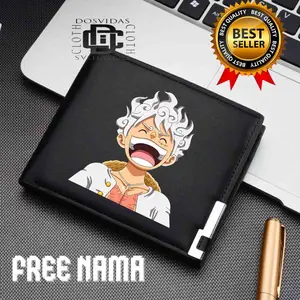 Dompet Anak Dompet Lipat Pria ONE PIECE Dompet Kulit Sintentis Anime ONEPIECE CUSTOM FREE NAMA