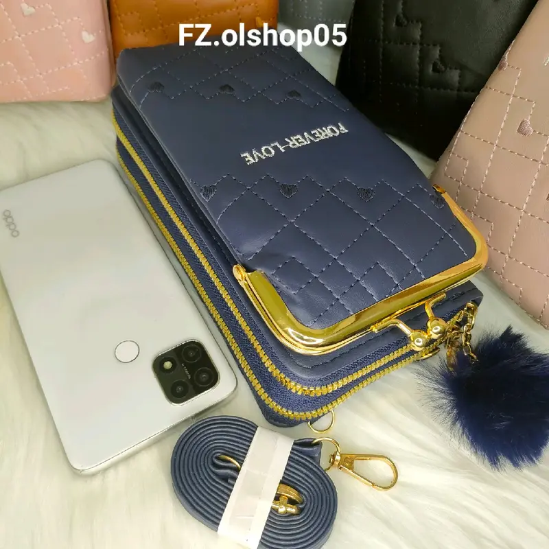 DOMPET BEHEL HP SLEMPANG / DOMPET BORDIR WANITA PREMIUM Dompet Kartu Kulit 5