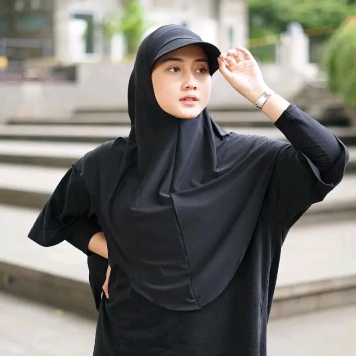 Hijab Instan Sporty Topi / Hijab Topi Jersey Anti Panas 1