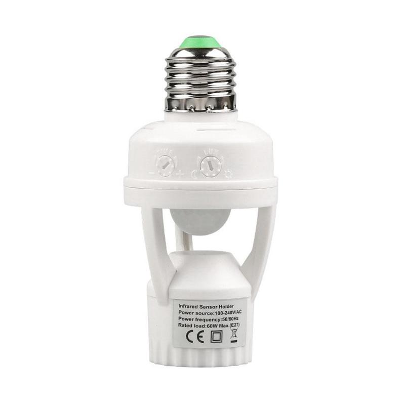 Product Introduction of Lampu Penderia Badan Manusia, Suis Penderia Inframerah, Kelewatan Boleh Laras, Pemegang Lampu Penderia Wayarles Pintar, Skru E27, Sesuai untuk Lampu 23