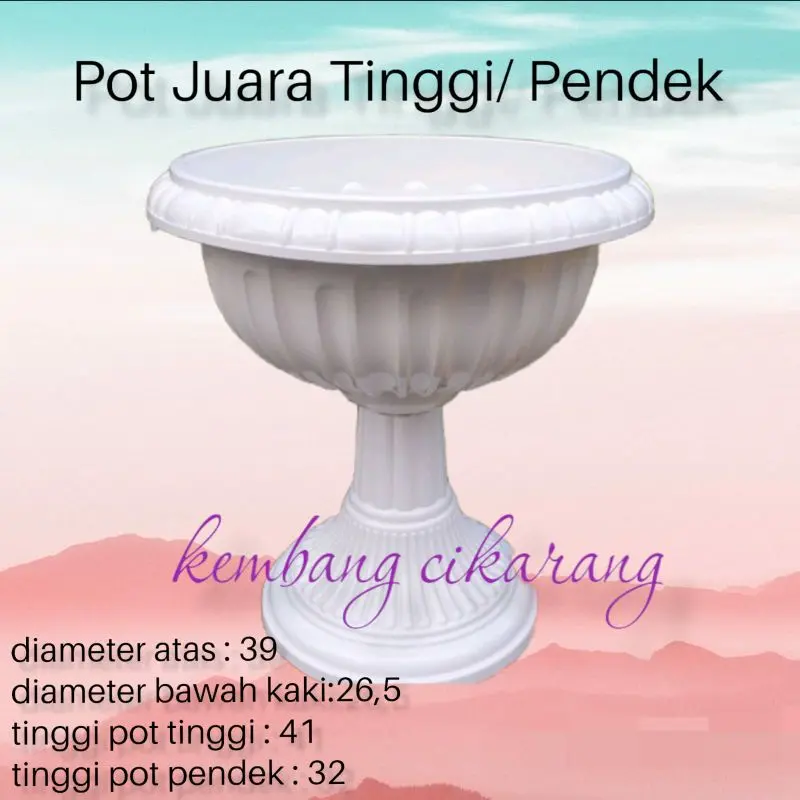 POT JUARA TINGGI atau PENDEK pot bunga shallom juara leher tinggi atau pendek tebal bagus 0