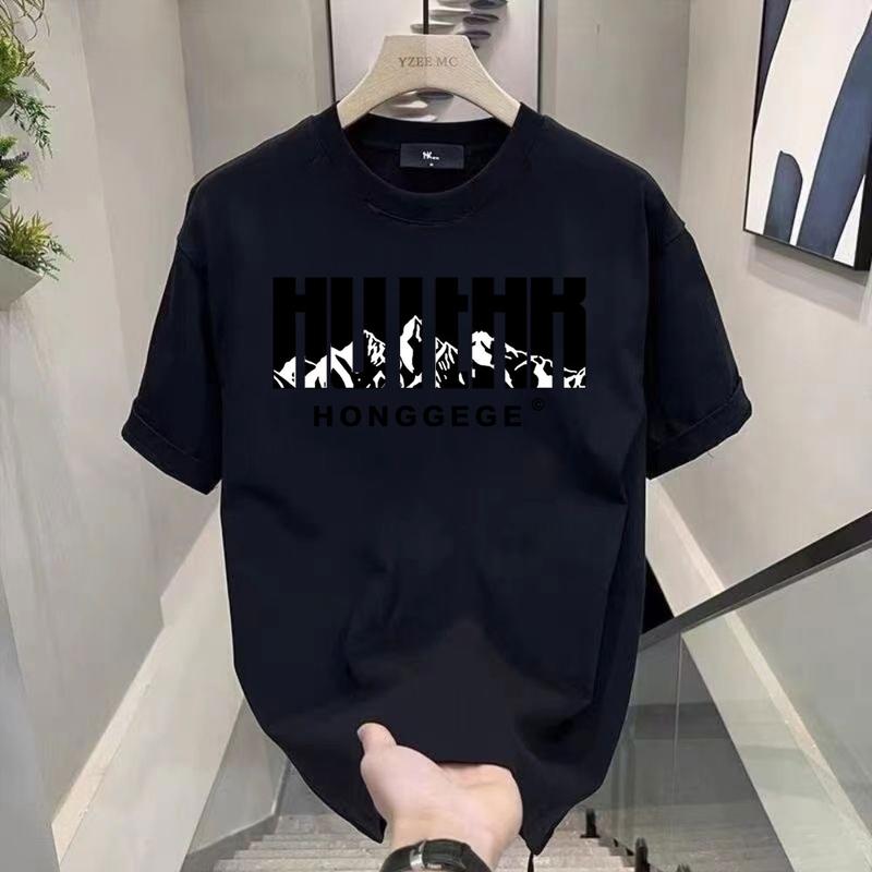 Product Introduction of Áo Thun Ngắn Tay Dáng Rộng Thường Ngày 100% Cotton, In Chữ Và Núi, Dành Cho Nam 11