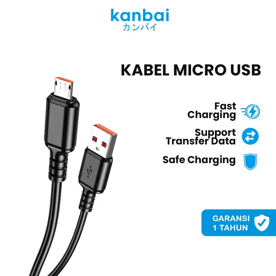 Kabel USB Micro Smart Fast Charging 3A Garansi Ganti Baru