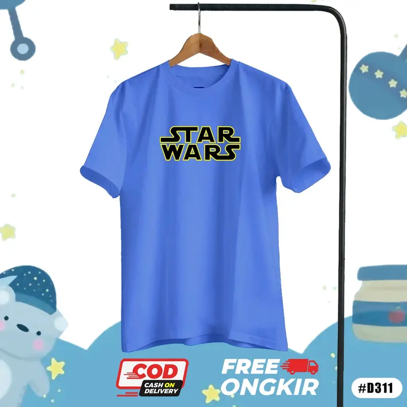 BAJU ATASAN KAOS ANAK LAKI LAKI STAR WARS LENGAN PENDEK USIA 7-13 TAHUN D311 Fashion 2