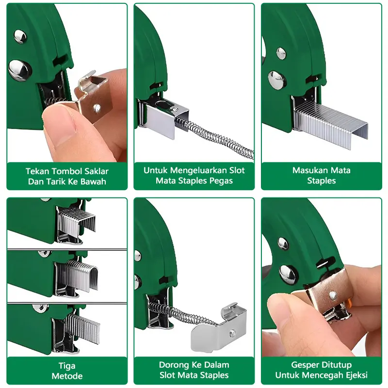 ISKU Staples Tembak 3 In 1 Tacker Stapler Staples Perekat Powerfull Staples Tembak Stationery 6